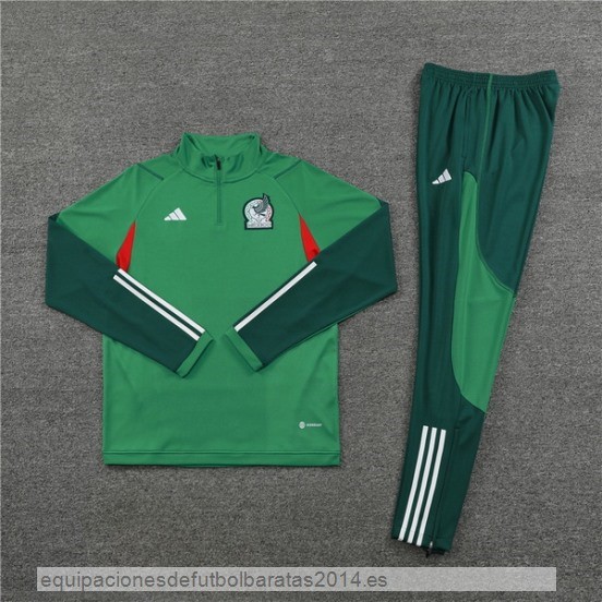Nuevo Conjunto Completo Sudadera Entrenamiento Mexico 2023 Verde Baratas